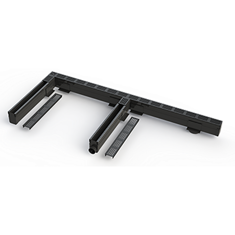 Elegant Drain 65/100 T-stuk alu rooster zwart