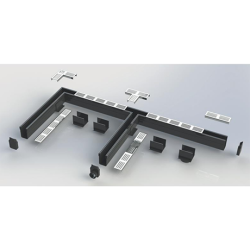 Elegant Drain 65/100 L-stuk alu rooster grijs