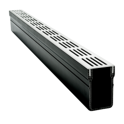 Elegant Drain 65/100 PVC goot alu rooster grijs