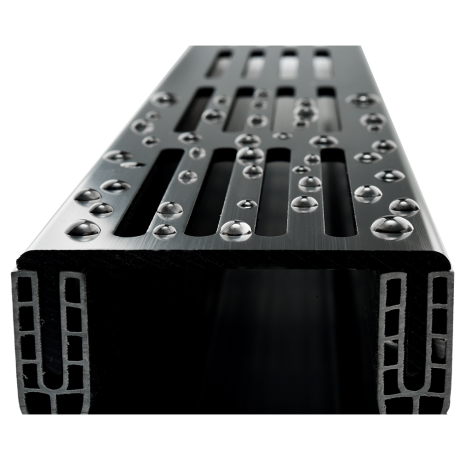 Elegant Drain 65/100 PVC goot alu rooster grijs