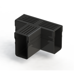 Elegant Drain 65/100 T-stuk alu rooster zwart