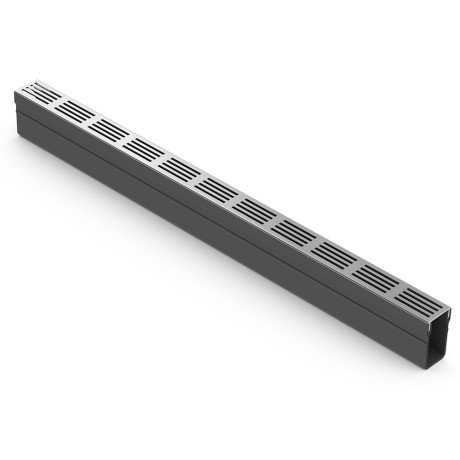 ACO Slimline PVC goot aluminium rooster grijs