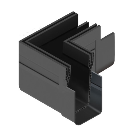 ACO Slimline hoekstuk aluminium rooster grijs ACO Slimline hoekstuk aluminium rooster grijs