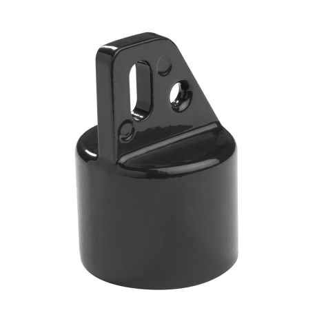 Eindkap diam.42mm + beugel diam.48mm zwart incl schroef