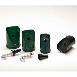 PVC schuine dop diam.48mm groen incl bout