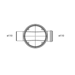Toezichtsput PE diam. 250 - 2x110mm