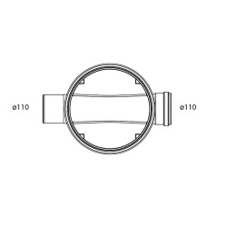 Toezichtsput PE diam. 315 - 2x110mm