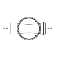 Toezichtsput PE diam. 315 - 2x160mm