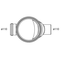 Sifonput PE diam. 250 - 1x110mm/1x110mm