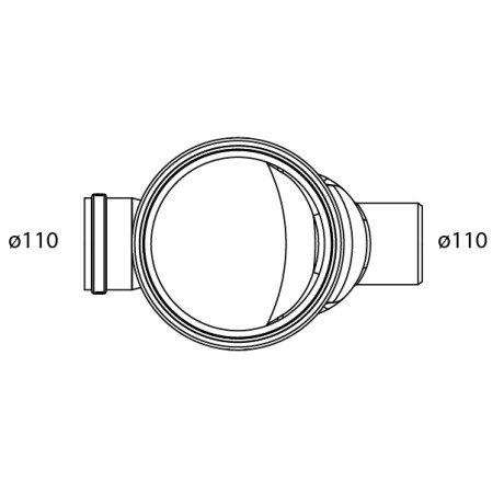 Sifonput PE diam. 250 - 1x110mm/1x110mm