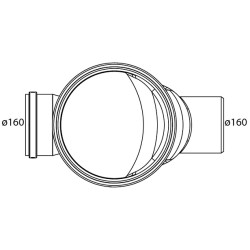 Sifonput PE diam. 315 - 1x160mm/1x160mm