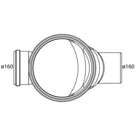 Sifonput PE diam. 315 - 1x160mm/1x160mm