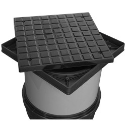 Putdeksel PP 34x34 voor buis diam.315 geurdicht