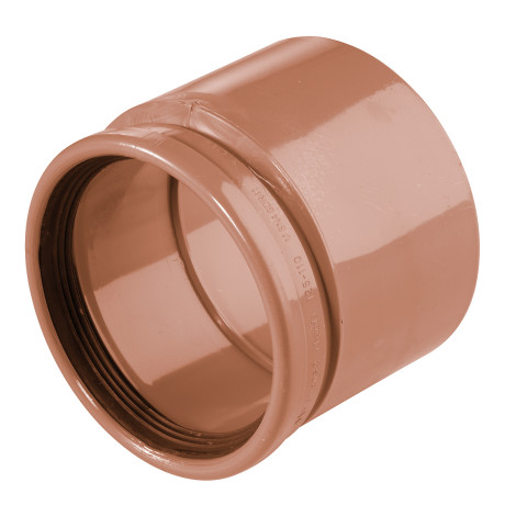 PVC roodbruin verloop dia.125/110 1 mof