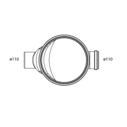 Sifonput PE diam. 315 - 1x110mm/1x110mm Sifonput PE diam. 315 - 1x110mm/1x110mm