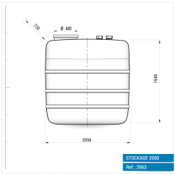 Stockagetank bovengronds 1.500L staalbanden Stockagetank bovengronds 1.500L staalbanden
