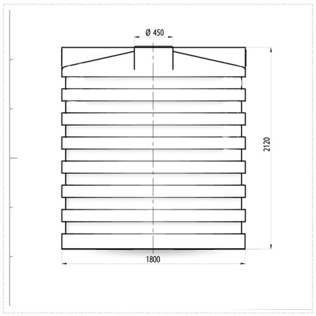 Stockagetank rond bovengronds 5.000L Stockagetank rond bovengronds 5.000L