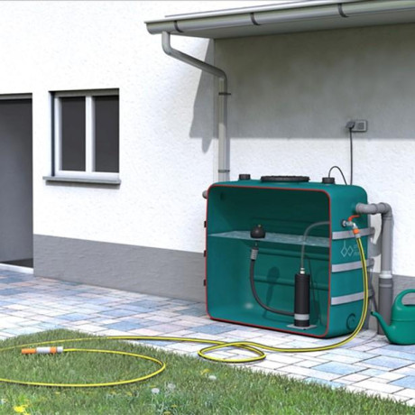 Regenwaterrecuperatiepakket tuin opbouw 1.500L RH - staalband