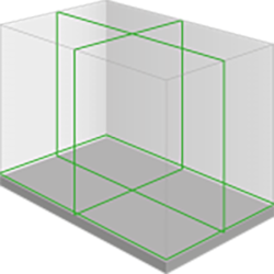 FUTECH MC3D Floor kruislijnlaser Groen + Statief 150cm 