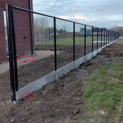 Combi begin-/eindpaal diam.60mmx183cm zwart Combi begin-/eindpaal diam.60mmx183cm zwart