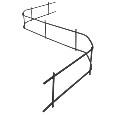 Zig-Zag metaalstoel afstandshouder 2m - 200mm