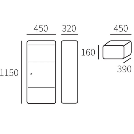 Brievenbus ALLUX 800 LARGE S PARCEL