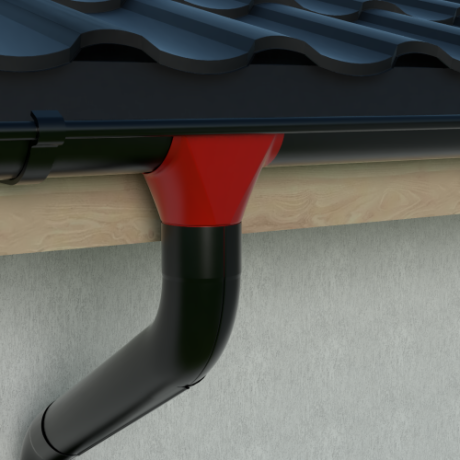 METIGLA n°8 Gootuitloop - RAL9005 zwart