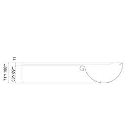 METIGLA n°4 Binnenhoek goot - RAL9005 zwart