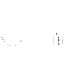 METIGLA n°9 Buitenhoek goot - RAL9005 zwart