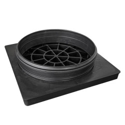 Putdeksel PP 34x34 voor buis diam.315 geurdicht