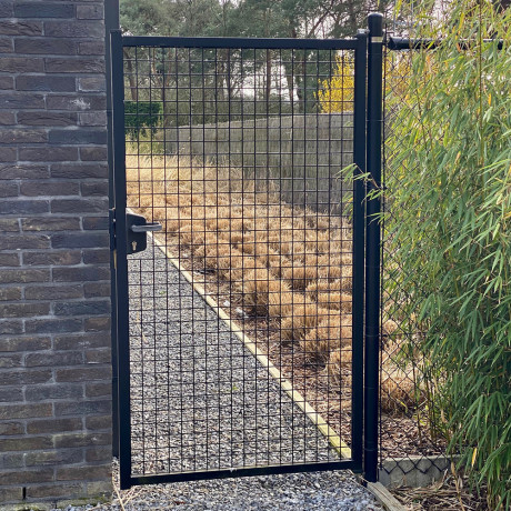 Enkele tuinpoort 100x150cm (BxH) zwart