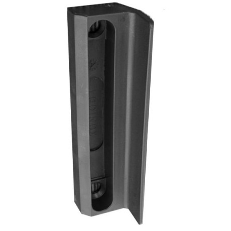 Slotvanger PVC voor muur zwart