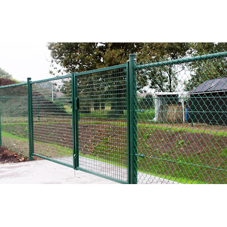 Dubbele tuinpoort 300x150cm (BxH) groen