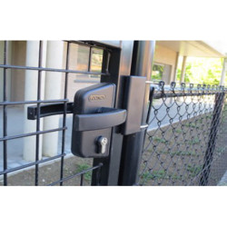 Enkele tuinpoort 150x125cm (BxH) zwart