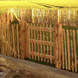 Frans Kastanjepoort met eiken frame 100x120cm