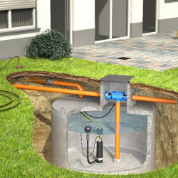 Regenwater recuperatie pakket voor betonnen regenwatertank Regenwater recuperatie pakket voor betonnen regenwatertank