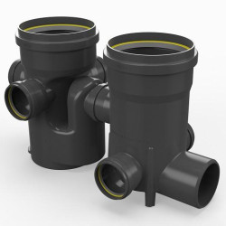 Sifonput PE diam. 250 - 5x110/2x125mm/1x160 Sifonput PE diam. 250 - 5x110/2x125mm/1x160