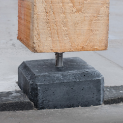 Betonpoer-hoogteverstelling M16 rvs 7.5x7.5cm Betonpoer-hoogteverstelling M16 rvs 7.5x7.5cm