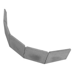 Boordsteen fijne boord buigbaar 100x15x3-1,5cm grijs