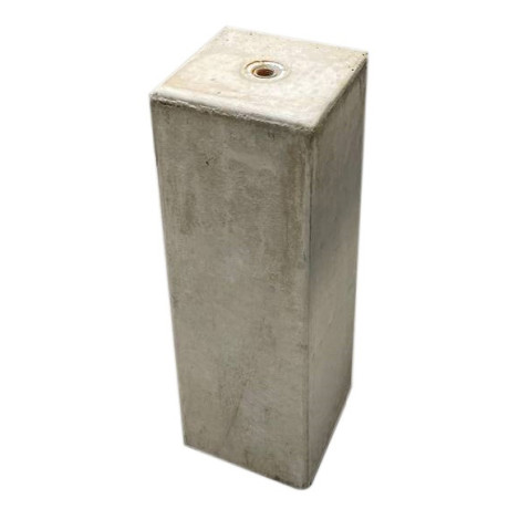 Betonpoer "Turnhout" 50cm wit M16-bus + stelplaat