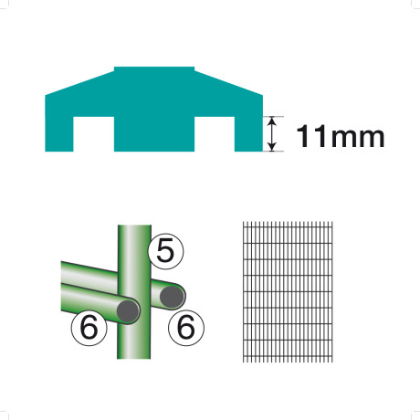 Paneelklem 2D antraciet