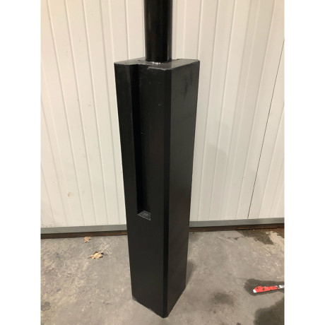 Combi begin-/eindpaal gecoat diam.60mmx183cm zwart