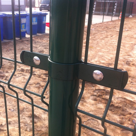 Paneelbeugel voor ronde 'tussen'paal groen (2 enkel stuks)