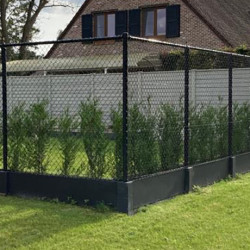 Combi hoekpaal gecoat diam.60mmx183cm zwart