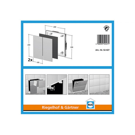 SEMIN inspectieluik badkader 'RUG' - 20x20