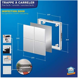 SEMIN inspectieluik badkader 'RUG' - 30x30