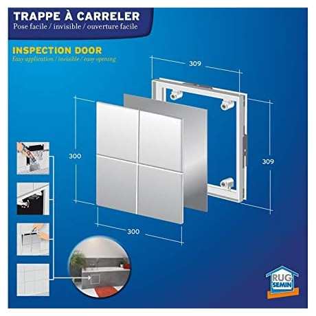SEMIN inspectieluik badkader 'RUG' - 30x30