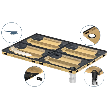 ACO CleanBox vloerbak 60x60cm