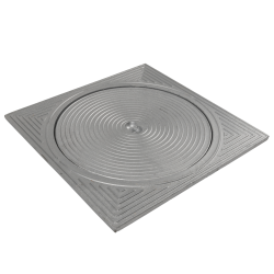 Deksel (gesloten) aluminium 15x15 voor buis diam.125