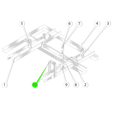 Plafond direkthanger 200mm gestrekt